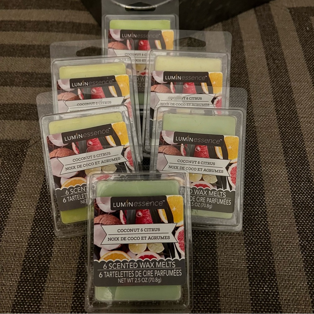 LuminEssence Coconut Citrus Scented Wax Melts - set of 6